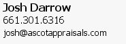 Josh Darrow - Ascot Appraisals, Kern County Home Appraisals, Tulare County Residential Appraisals, Kings County Home Appraiser